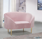 Ritz Velvet Upholstered Chair in Pink - 659Pink-C