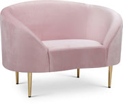 Ritz Velvet Upholstered Chair in Pink - 659Pink-C
