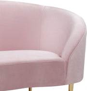 Ritz Velvet Upholstered Chair in Pink - 659Pink-C