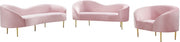 Ritz Velvet Upholstered Chair in Pink - 659Pink-C