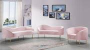Ritz Velvet Upholstered Chair in Pink - 659Pink-C