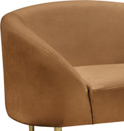 Ritz Velvet Upholstered Chair in Saddle - 659Saddle-C