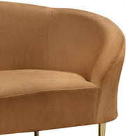 Ritz Velvet Upholstered Chair in Saddle - 659Saddle-C