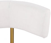 Rivage Linen Textured Fabric Upholstered Dining Chair in Cream, Set of 2 - 926Cream-C