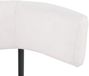 Rivage Linen Textured Fabric Upholstered Dining Chair in Cream, Set of 2 - 928Cream-C