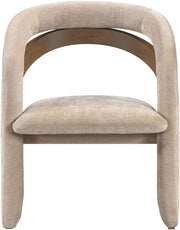Riven Performance Fabric Upholstered Dining Chair in Beige - 77056Beige-C