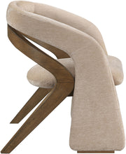 Riven Performance Fabric Upholstered Dining Chair in Beige - 77056Beige-C