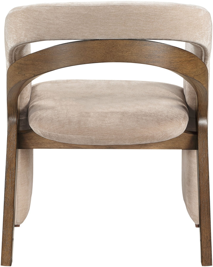 Riven Performance Fabric Upholstered Dining Chair in Beige - 77056Beige-C
