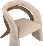 Riven Performance Fabric Upholstered Dining Chair in Beige - 77056Beige-C