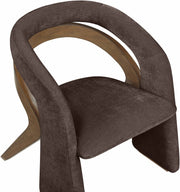 Riven Performance Fabric Upholstered Dining Chair in Brown - 77056Brown-C