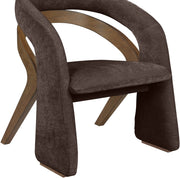 Riven Performance Fabric Upholstered Dining Chair in Brown - 77056Brown-C