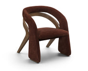 Riven Performance Fabric Upholstered Dining Chair in Burgundy - 77056Burg-C