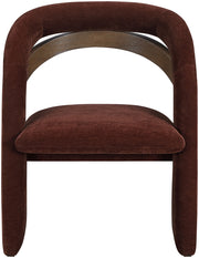 Riven Performance Fabric Upholstered Dining Chair in Burgundy - 77056Burg-C