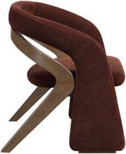 Riven Performance Fabric Upholstered Dining Chair in Burgundy - 77056Burg-C