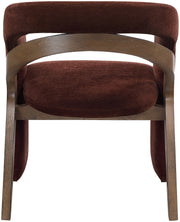 Riven Performance Fabric Upholstered Dining Chair in Burgundy - 77056Burg-C