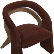 Riven Performance Fabric Upholstered Dining Chair in Burgundy - 77056Burg-C