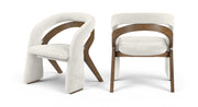 Riven Performance Fabric Upholstered Dining Chair in Cream - 77056Cream-C