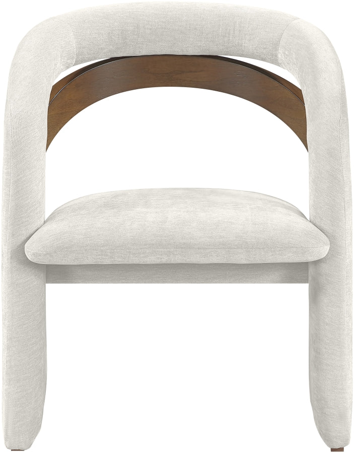 Riven Performance Fabric Upholstered Dining Chair in Cream - 77056Cream-C