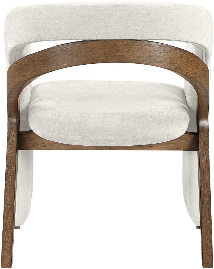 Riven Performance Fabric Upholstered Dining Chair in Cream - 77056Cream-C