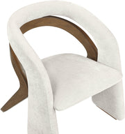 Riven Performance Fabric Upholstered Dining Chair in Cream - 77056Cream-C