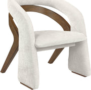 Riven Performance Fabric Upholstered Dining Chair in Cream - 77056Cream-C