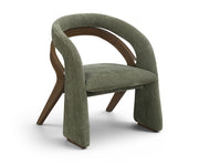 Riven Performance Fabric Upholstered Dining Chair in Green - 77056Green-C