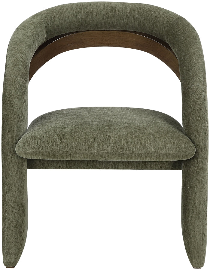 Riven Performance Fabric Upholstered Dining Chair in Green - 77056Green-C