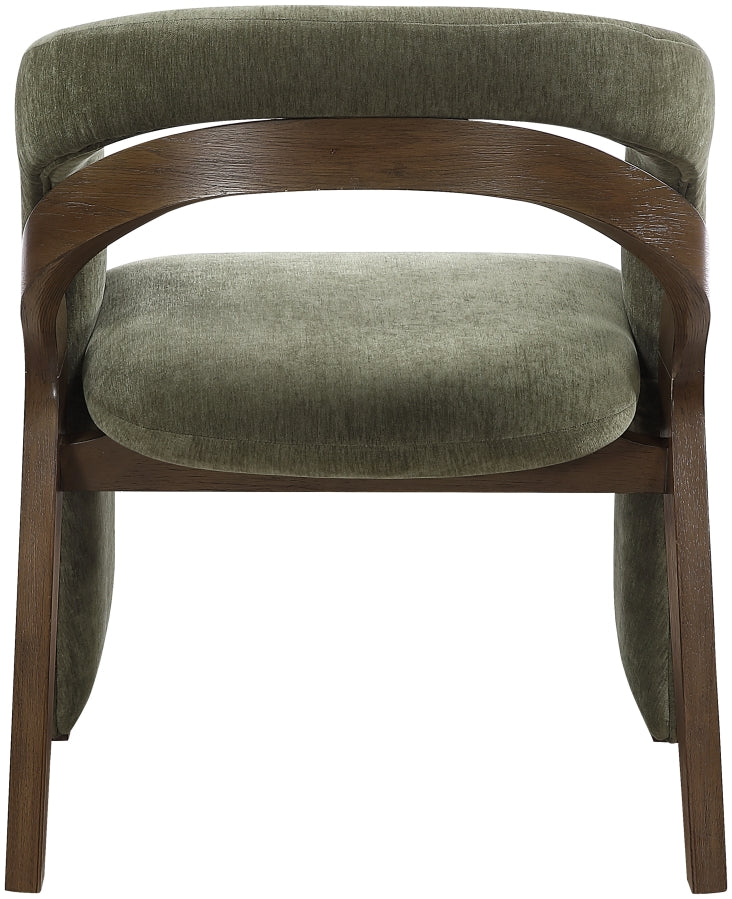Riven Performance Fabric Upholstered Dining Chair in Green - 77056Green-C