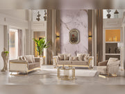 Rixos 3-pieces (Sofa & Loveseat & Chair) Livingroom Set Beige in Beige - 101-RIX-NSIE30-321