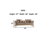 Rixos 3-pieces (Sofa & Loveseat & Chair) Livingroom Set Beige in Beige - 101-RIX-NSIE30-321