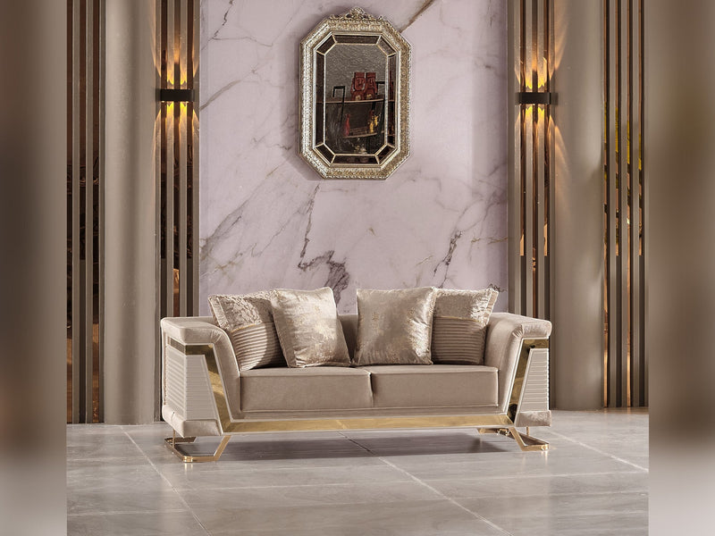 Rixos 3-pieces (Sofa & Loveseat & Chair) Livingroom Set Beige in Beige - 101-RIX-NSIE30-321