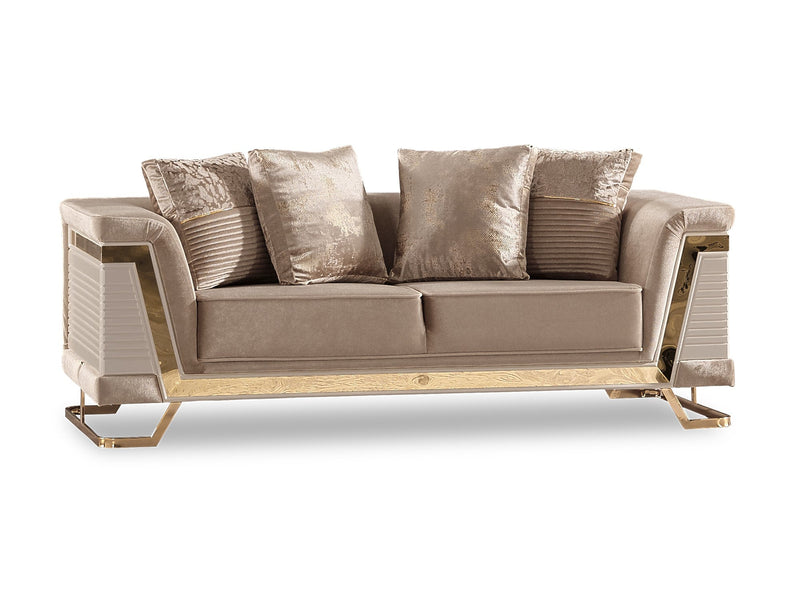 Rixos 3-pieces (Sofa & Loveseat & Chair) Livingroom Set Beige in Beige - 101-RIX-NSIE30-321