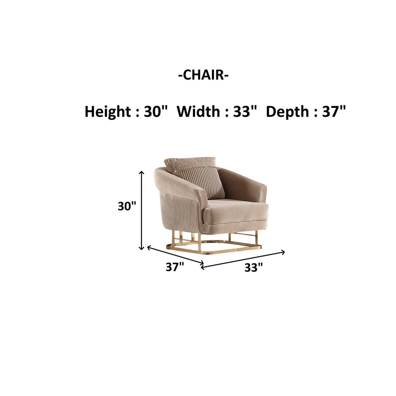 Rixos Chair Beige in Beige - 101-RIX-NSIE30-B