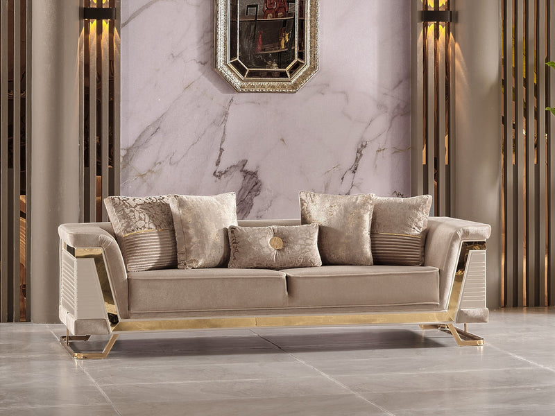 Rixos Stationary Sofa Beige in Beige - 101-RIX-NSIE30-3