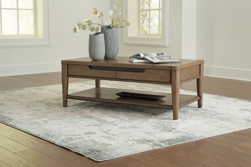 Roanhowe Coffee Table with 1 End Table in Brown - PKG016518