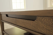 Roanhowe Coffee Table with 1 End Table in Brown - PKG016518