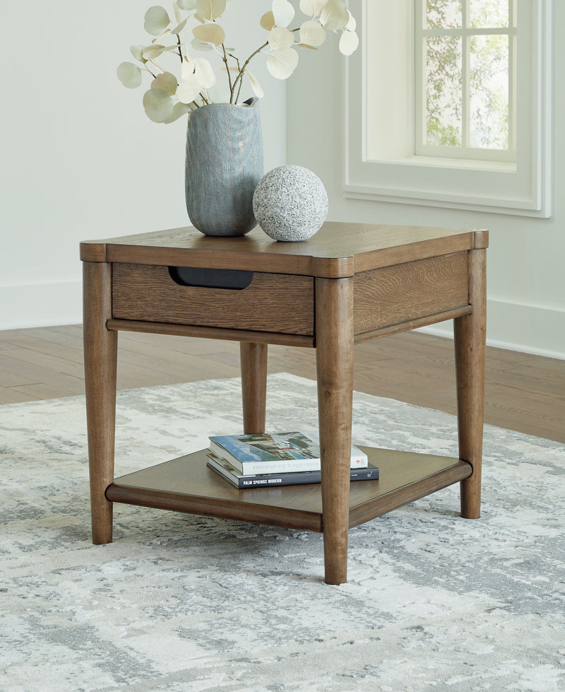 Roanhowe Coffee Table with 1 End Table in Brown - PKG016518