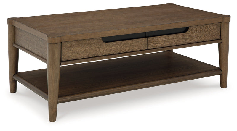 Roanhowe Coffee Table with 1 End Table in Brown - PKG016518
