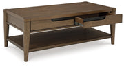 Roanhowe Coffee Table with 1 End Table in Brown - PKG016518