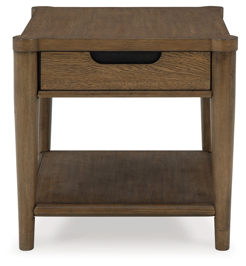 Roanhowe Coffee Table with 1 End Table in Brown - PKG016518