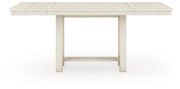 Robbinsdale Antique White Counter Height Dining Table, 2 Barstools, Bench and Server - D642D8