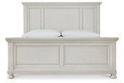 Robbinsdale Antique White King Panel Bed - Gate FurnitureKing Bed