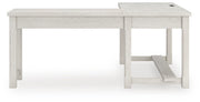 Robbinsdale Antique White L-Shaped Home Office Desk - H742H1