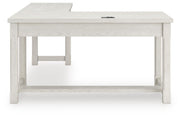 Robbinsdale Antique White L-Shaped Home Office Desk - H742H1