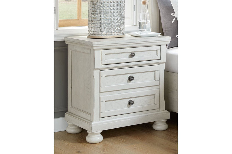 Robbinsdale Antique White Nightstand - Gate FurnitureNightstand