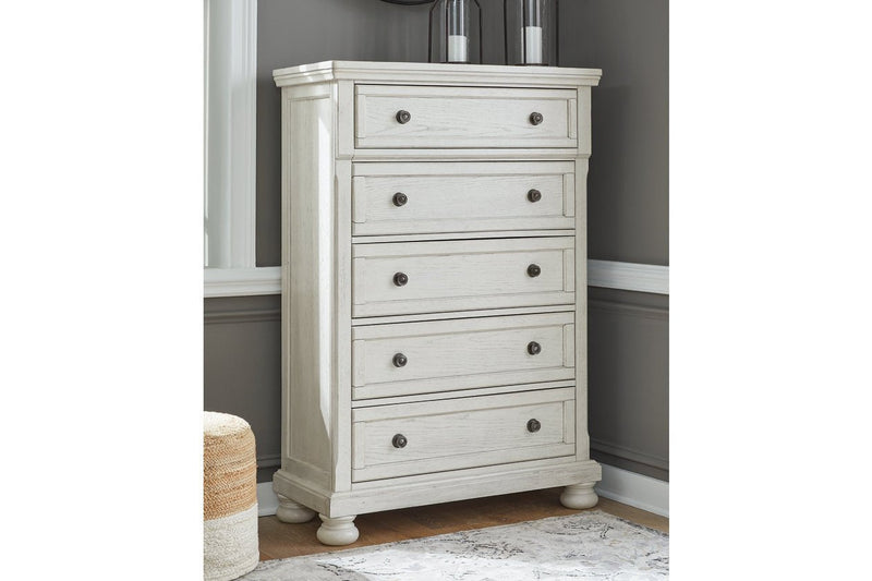 Robbinsdale Antique White Panel Storage Bedroom Set - Gate FurnitureBedroom Set
