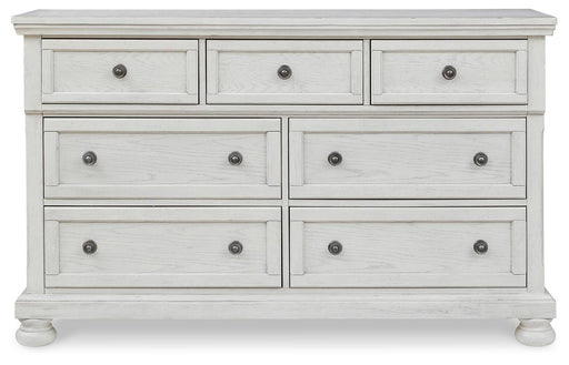 Robbinsdale Antique White Queen Panel Bed, Dresser, Chest and 2 Nightstands - B742B35