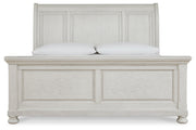 Robbinsdale Antique White Queen Sleigh Bed - Gate FurnitureQueen Bed