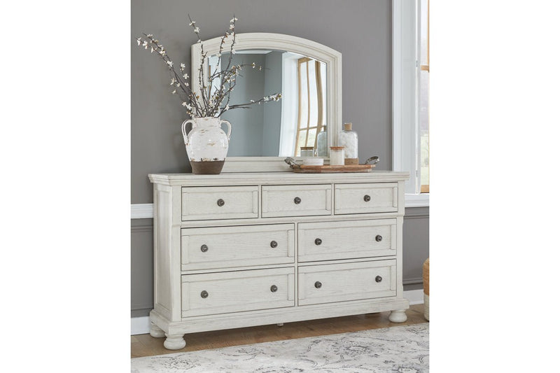Robbinsdale Antique White Sleigh Bedroom Set - Gate FurnitureBedroom Set