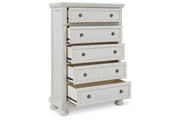 Robbinsdale Antique White Sleigh Storage Bedroom Set - Gate FurnitureBedroom Set